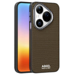 ABEEL Magnetiskt Skal För Huawei Pura 90 Pro Tryckt PC TPU Aluminiumlegering Läder mobilskal