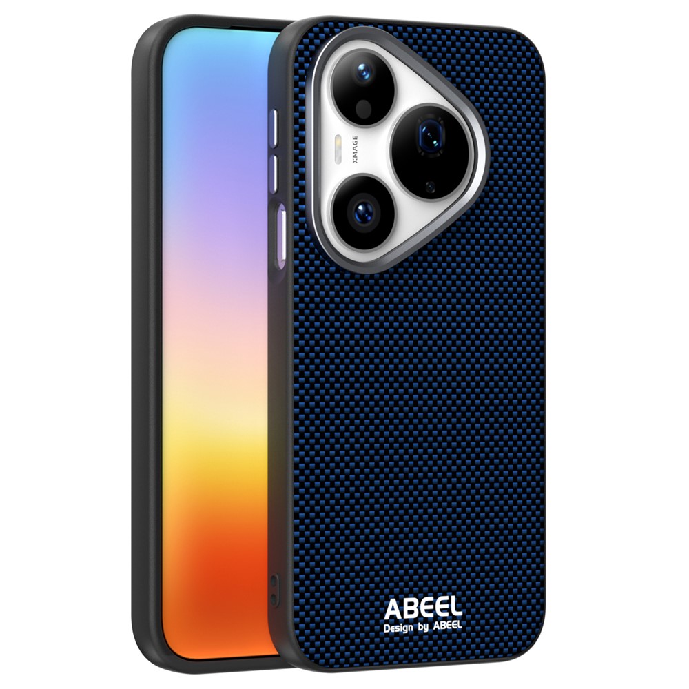 ABEEL Magnetiskt Skal För Huawei Pura 90 Pro Tryckt PC TPU Aluminiumlegering Läder mobilskal