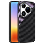 ABEEL For Huawei Pura 90 Pro Magnetic Case Slim Carbon Fiber Texture TPU PC PU Phone Back Cover