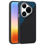 ABEEL For Huawei Pura 90 Pro Magnetic Case Slim Carbon Fiber Texture TPU PC PU Phone Back Cover
