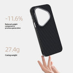 ABEEL For Huawei Pura 90 Pro Max Magnetic Case Carbon Fiber Texture Phone Back Cover