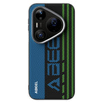 ABEEL For Huawei Pura 90 Pro Max Magnetic Case Micro-Embossing 6D Printed PC TPU Aluminum Alloy Leather Phone Cover