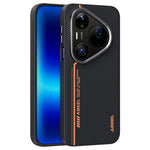 ABEEL For Huawei Pura 90 Pro Max Magnetic Case Micro-Embossing 6D Printed PC TPU Aluminum Alloy Leather Phone Cover
