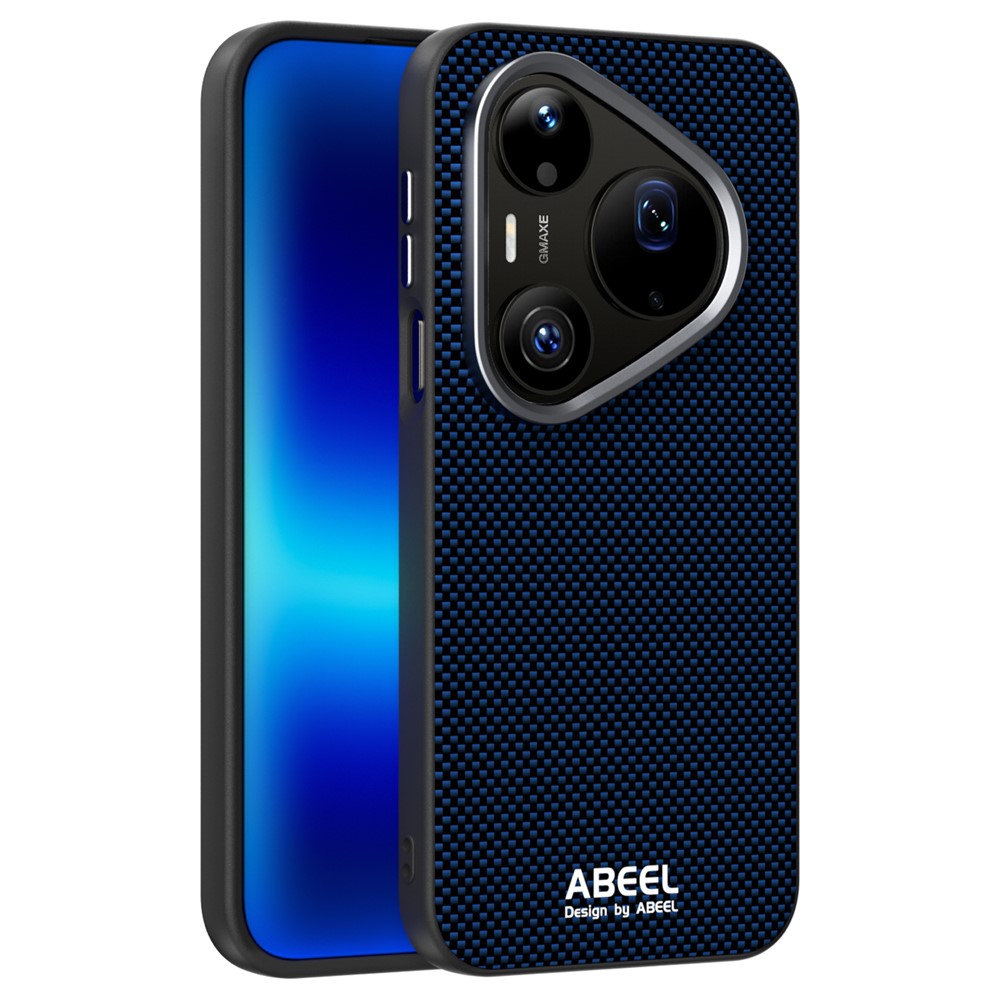 ABEEL Magnetiskt Skal För Huawei Pura 90 Pro Max Tryckt PC TPU Aluminiumlegering Läder mobilskal
