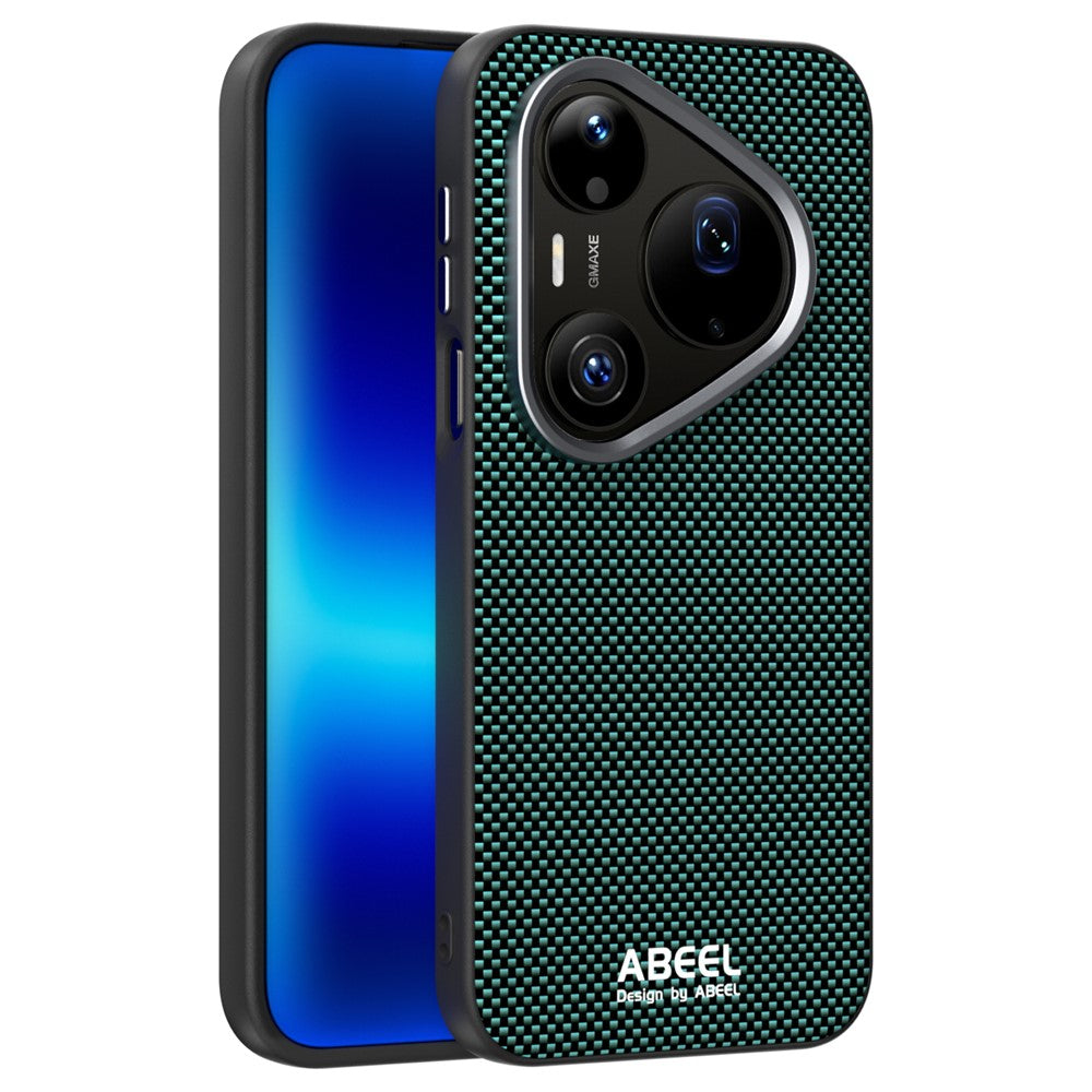 ABEEL Magnetiskt Skal För Huawei Pura 90 Pro Max Tryckt PC TPU Aluminiumlegering Läder mobilskal