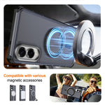 For Samsung Galaxy S25 Edge Magnetic Case Electroplated Frame Skin-touch TPU+PC Phone Cover
