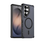 For Samsung Galaxy S26 Ultra Magnetic Case Electroplated Frame Skin-touch TPU+PC Phone Cover