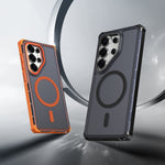 For Samsung Galaxy S26 Ultra Magnetic Case Electroplated Frame Skin-touch TPU+PC Phone Cover