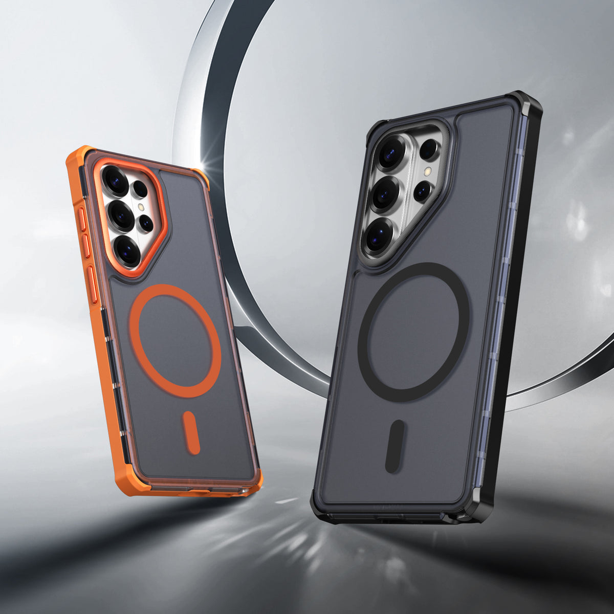 Samsung Galaxy S26 Ultra Magnetiskt Skal Elektropläterad Ram Skin-touch TPU+PC mobilskal