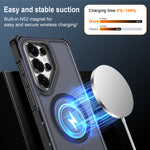 For Samsung Galaxy S26 Ultra Magnetic Case Electroplated Frame Skin-touch TPU+PC Phone Cover