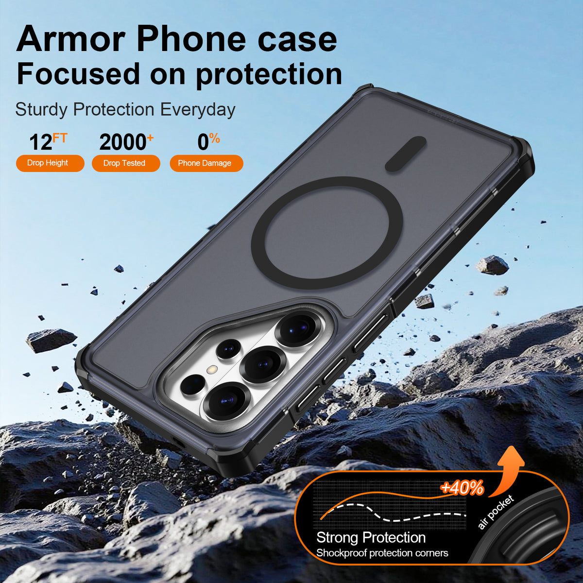 For Samsung Galaxy S26 Ultra Magnetic Case Electroplated Frame Skin-touch TPU+PC Phone Cover