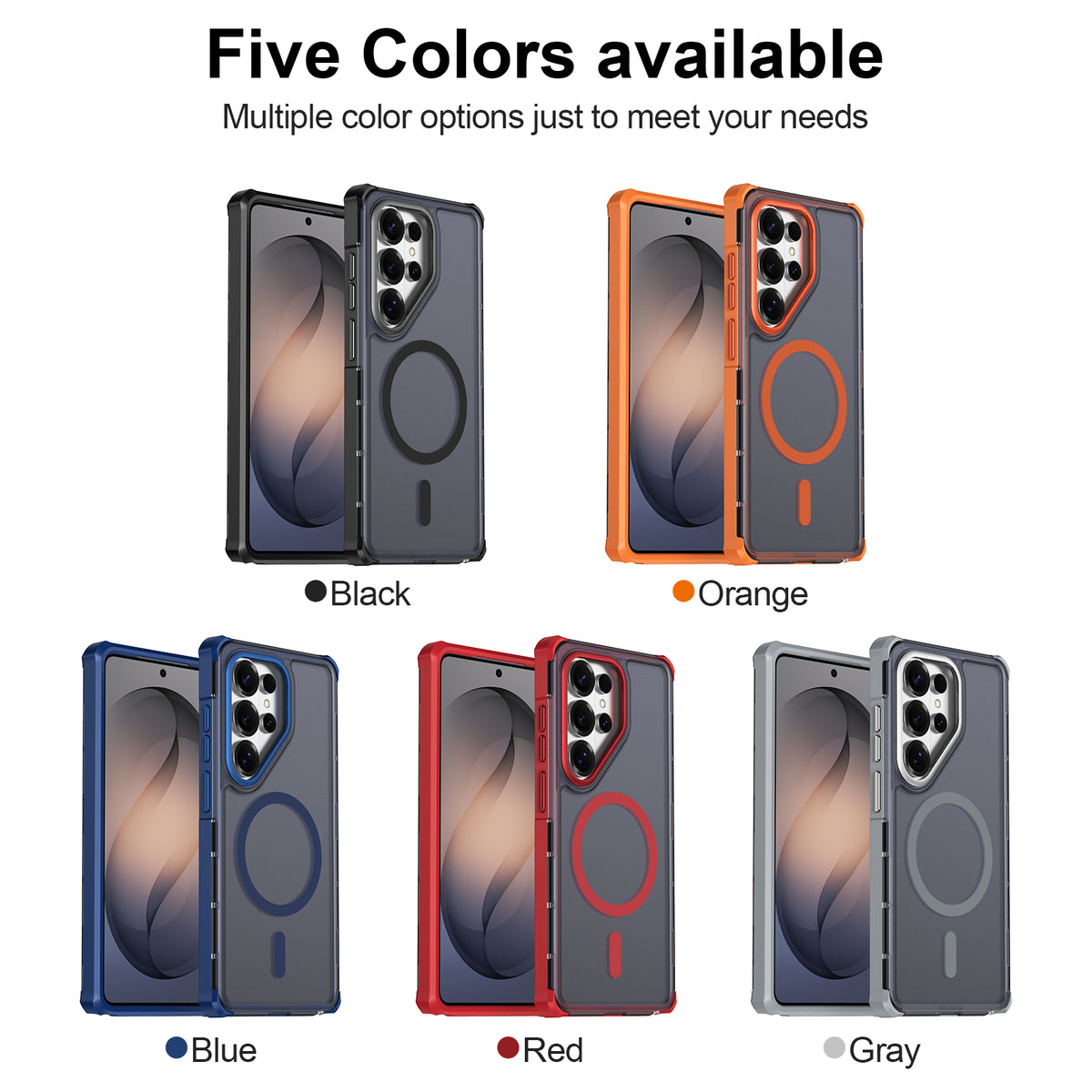 For Samsung Galaxy S26 Ultra Magnetic Case Electroplated Frame Skin-touch TPU+PC Phone Cover