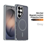 For Samsung Galaxy S26 Ultra Magnetic Case Electroplated Frame Skin-touch TPU+PC Phone Cover