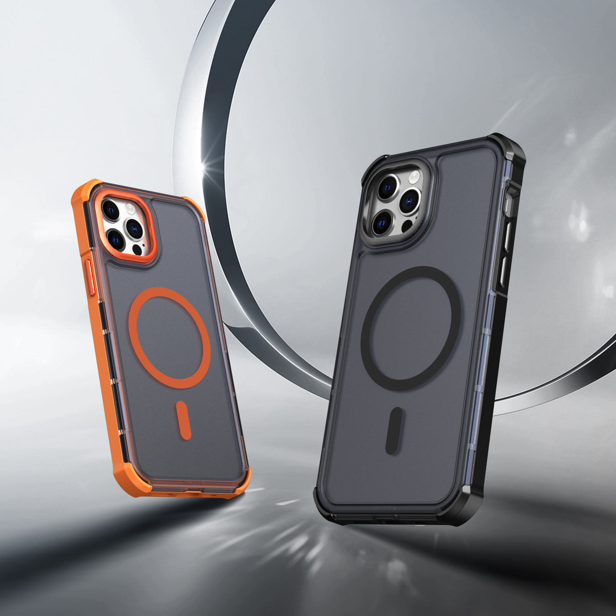 For iPhone 12 Pro / iPhone 12 Magnetic Case Electroplated Frame Skin-touch TPU+PC Phone Cover