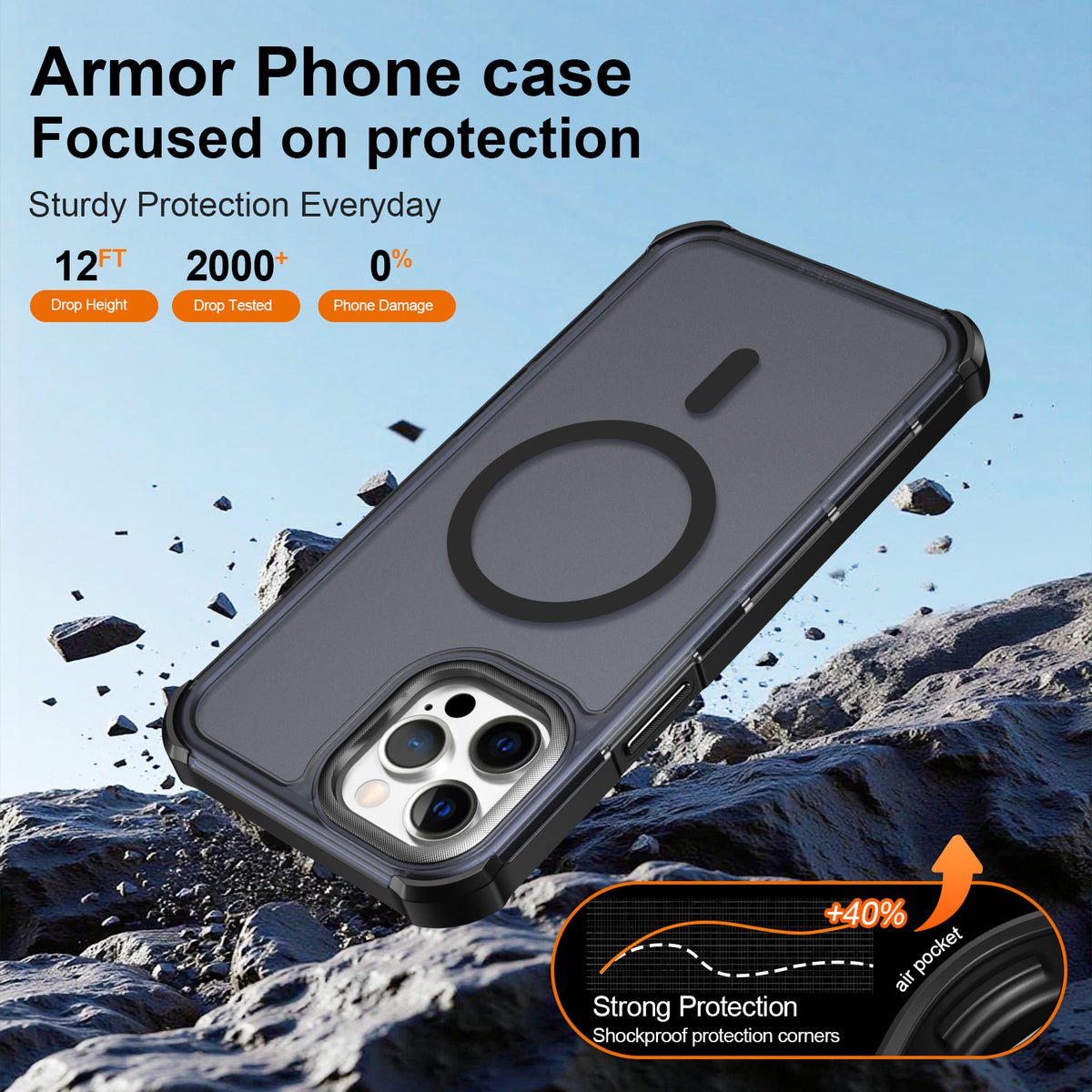 For iPhone 12 Pro Max Magnetic Case Electroplated Frame Skin-touch TPU+PC Phone Cover