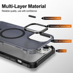 For iPhone 12 Pro Max Magnetic Case Electroplated Frame Skin-touch TPU+PC Phone Cover