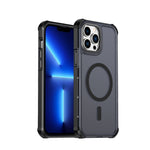For iPhone 13 Pro Max Magnetic Case Electroplated Frame Skin-touch TPU+PC Phone Cover