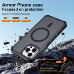 For iPhone 13 Pro Max Magnetic Case Electroplated Frame Skin-touch TPU+PC Phone Cover