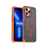 For iPhone 13 Pro Max Magnetic Case Electroplated Frame Skin-touch TPU+PC Phone Cover