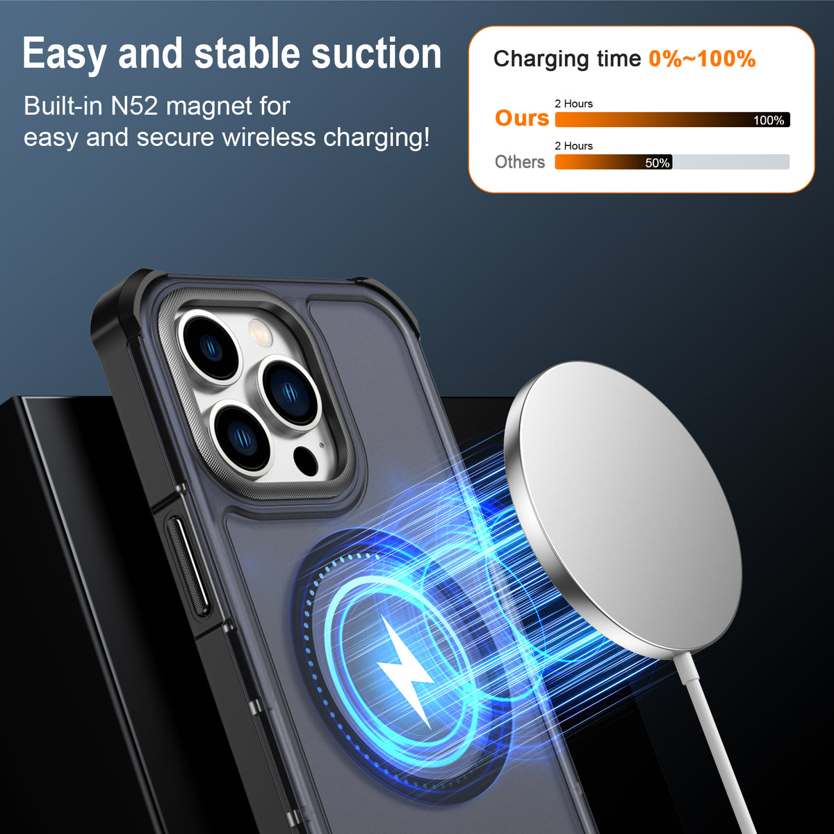 For iPhone 13 Pro Magnetic Case Electroplated Frame Skin-touch TPU+PC Phone Cover