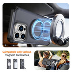 For iPhone 13 Pro Magnetic Case Electroplated Frame Skin-touch TPU+PC Phone Cover