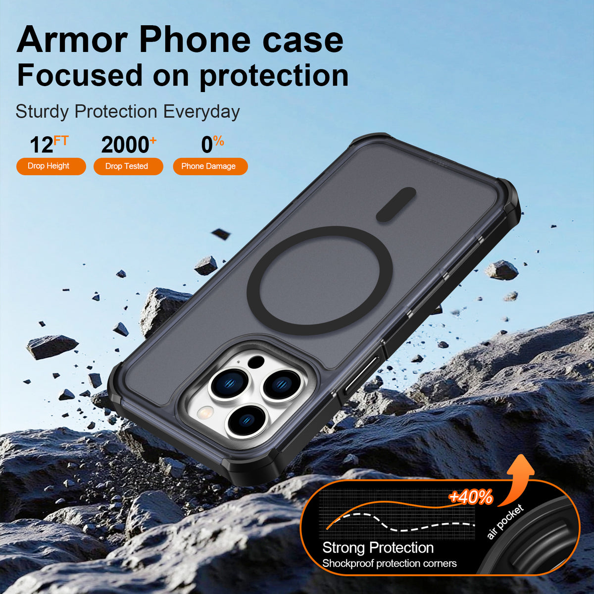 For iPhone 13 Pro Magnetic Case Electroplated Frame Skin-touch TPU+PC Phone Cover