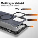 For iPhone 13 Pro Magnetic Case Electroplated Frame Skin-touch TPU+PC Phone Cover