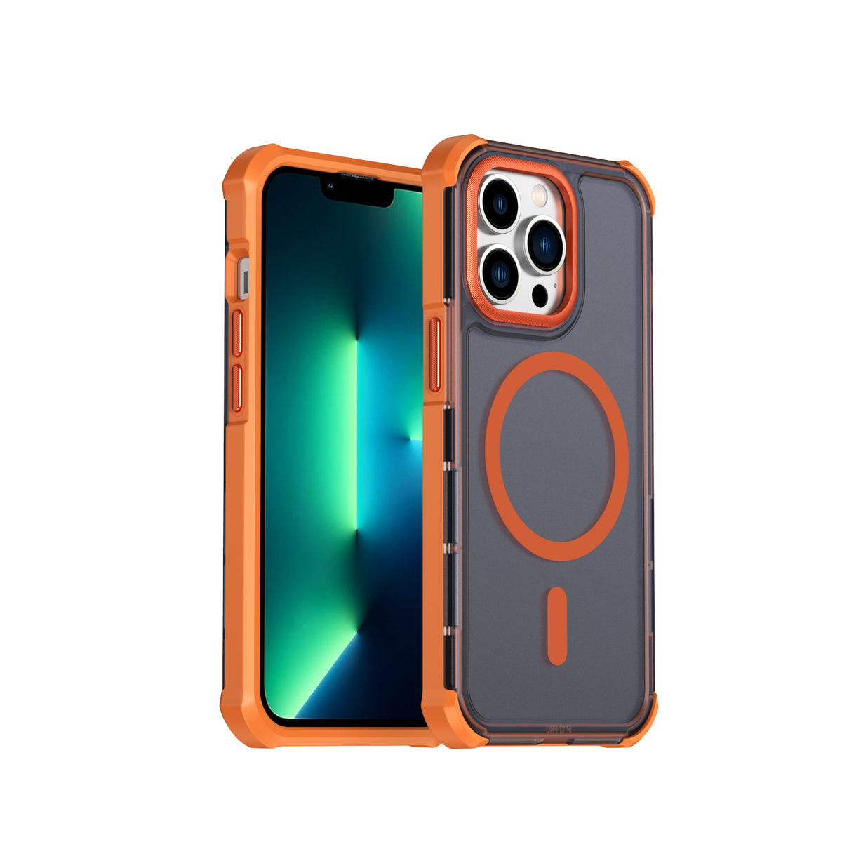 For iPhone 13 Pro Magnetic Case Electroplated Frame Skin-touch TPU+PC Phone Cover
