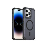 Til iPhone 14 Pro Max magnetisk etui elektrobelagt ramme hudvenligt TPU+PC telefoncover
