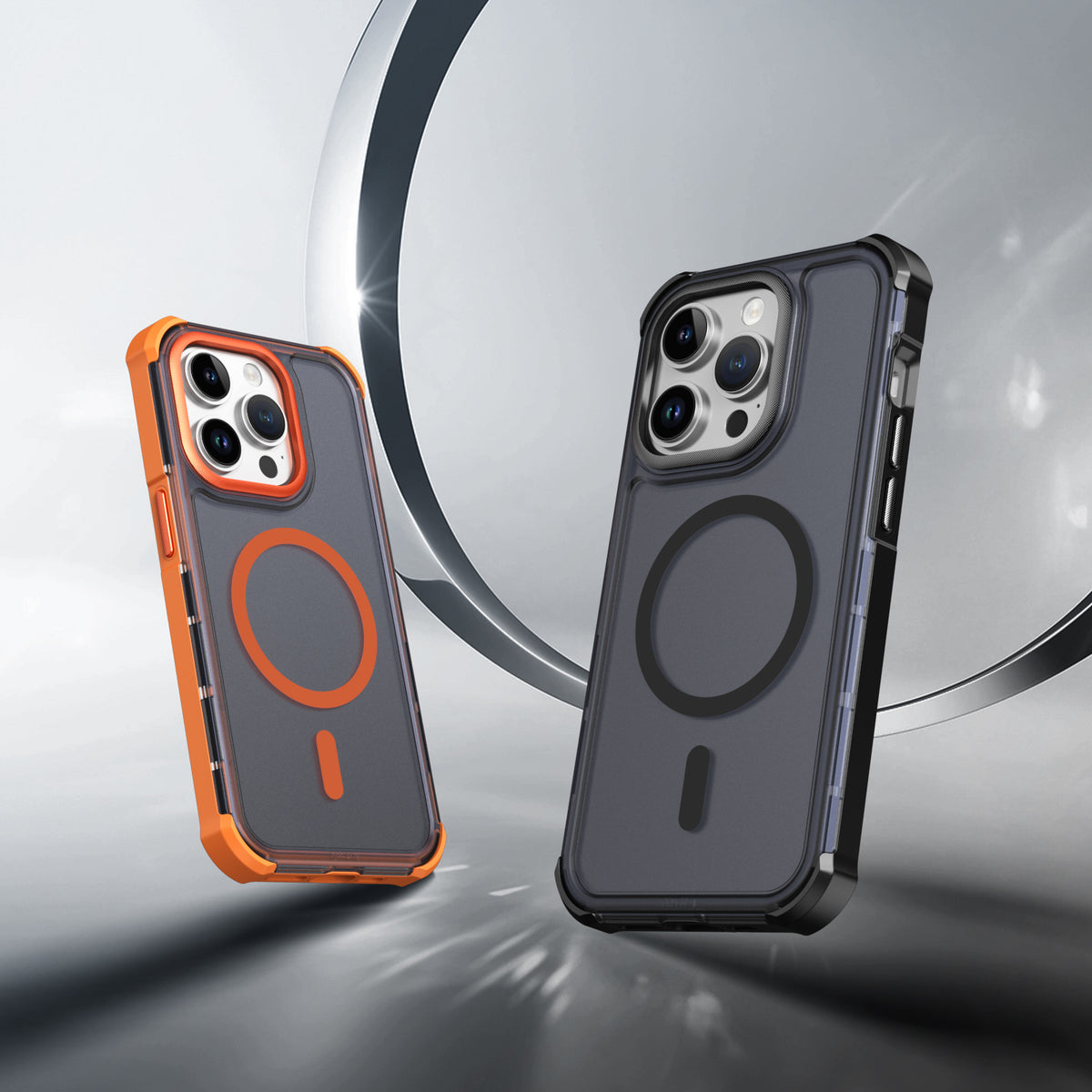 Til iPhone 14 Pro Max magnetisk etui elektrobelagt ramme hudvenligt TPU+PC telefoncover