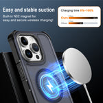 Til iPhone 14 Pro Max magnetisk etui elektrobelagt ramme hudvenligt TPU+PC telefoncover