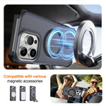 Til iPhone 14 Pro Max magnetisk etui elektrobelagt ramme hudvenligt TPU+PC telefoncover