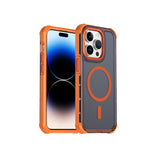 Til iPhone 14 Pro Max magnetisk etui elektrobelagt ramme hudvenligt TPU+PC telefoncover