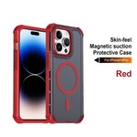 Til iPhone 14 Pro Max magnetisk etui elektrobelagt ramme hudvenligt TPU+PC telefoncover