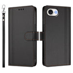 For iPhone 16e / iPhone 17e Case 9 Card Slots PU Leather Flip Wallet Phone Cover with Hand Strap