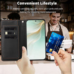 For iPhone 16e / iPhone 17e Case 9 Card Slots PU Leather Flip Wallet Phone Cover with Hand Strap
