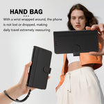 For iPhone 16e / iPhone 17e Case 9 Card Slots PU Leather Flip Wallet Phone Cover with Hand Strap