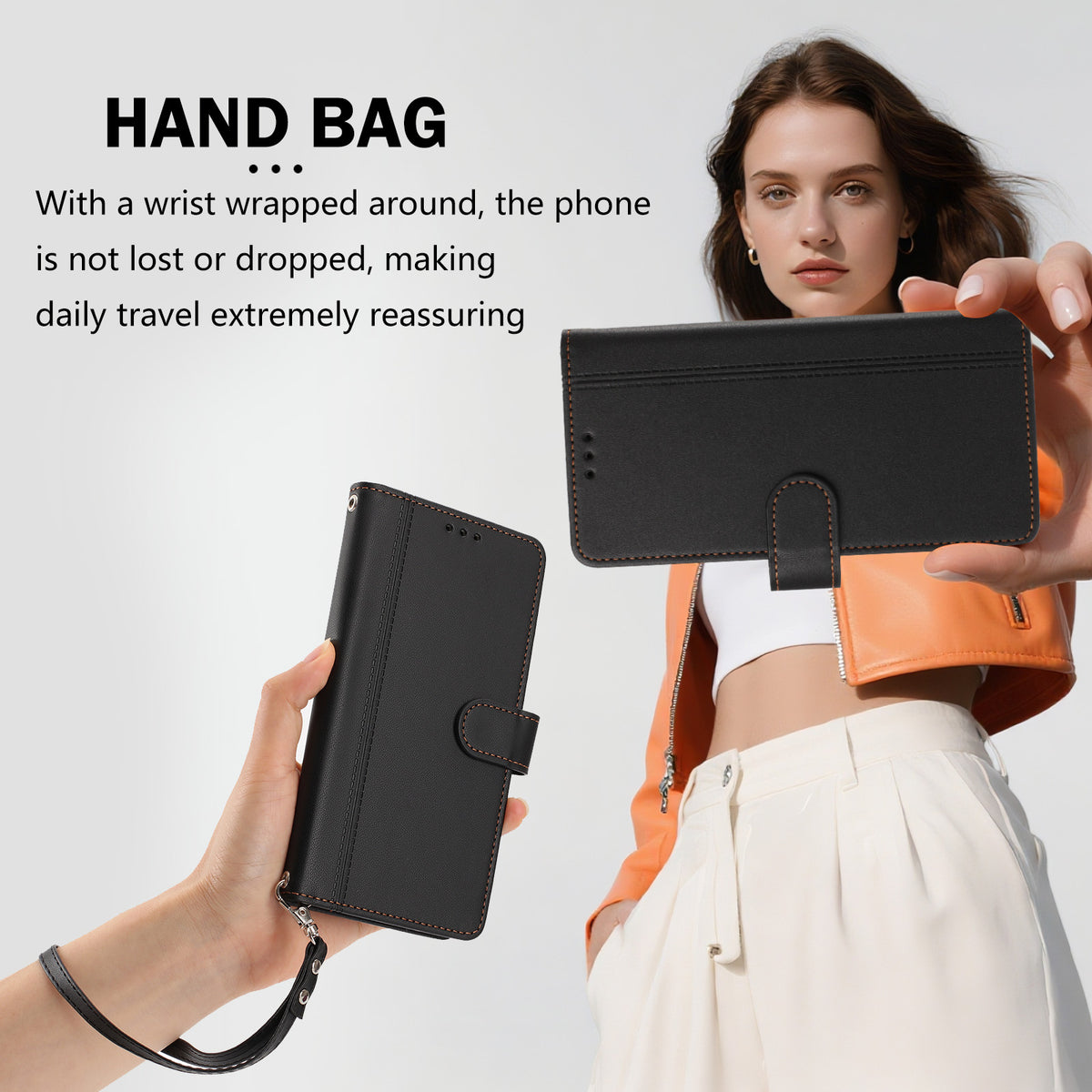 For iPhone 16e / iPhone 17e Case 9 Card Slots PU Leather Flip Wallet Phone Cover with Hand Strap