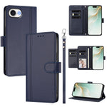 For iPhone 16e / iPhone 17e Case 9 Card Slots PU Leather Flip Wallet Phone Cover with Hand Strap