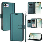 For iPhone 16e / iPhone 17e Case 9 Card Slots PU Leather Flip Wallet Phone Cover with Hand Strap