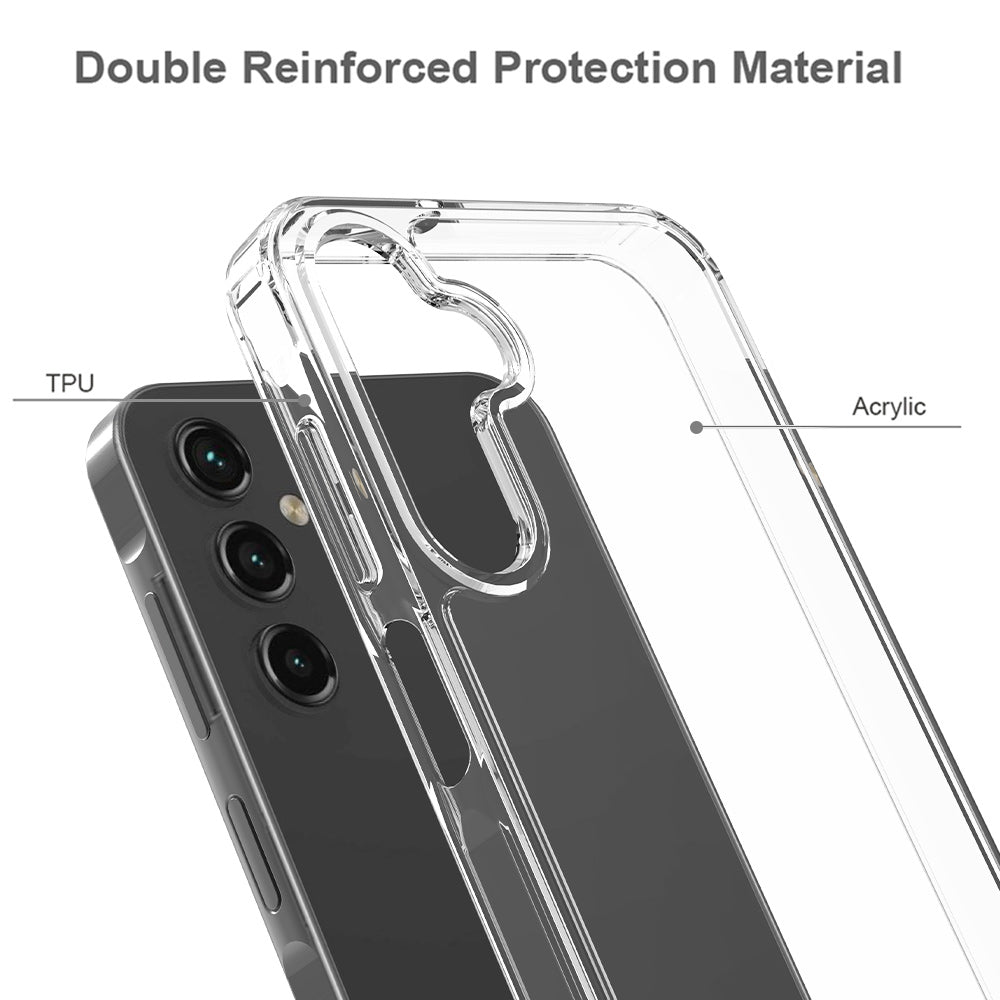 For Samsung Galaxy A27 5G Clear Phone Case TPU+Acrylic Shockproof Phone Back Cover