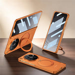 GKK For Oppo Find N6 5G Case Kickstand Magnetic Hinge Protection PC Phone Cover with HD Screen Protector