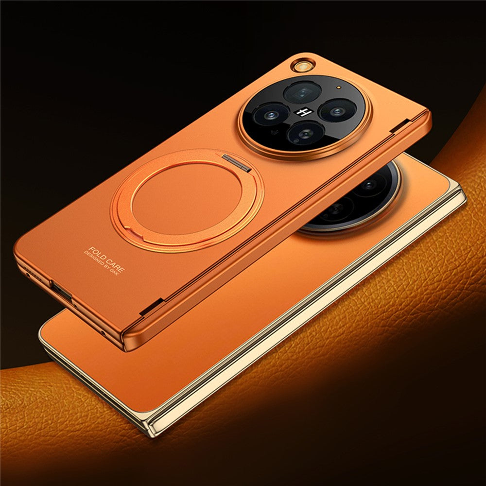 GKK For Oppo Find N6 5G Case Kickstand Magnetic Hinge Protection PC Phone Cover with HD Screen Protector