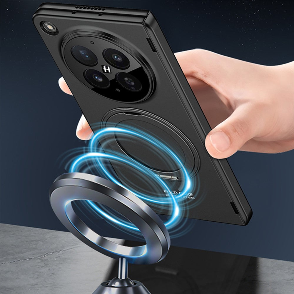GKK For Oppo Find N6 5G Case Kickstand Magnetic Hinge Protection PC Phone Cover with HD Screen Protector