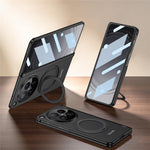 GKK For Oppo Find N6 5G Case Kickstand Magnetic Hinge Protection PC Phone Cover with HD Screen Protector