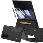 GKK for Samsung Galaxy Z TriFold 5G Wallet Case Rotating Stand Flip Leather Cover with Front Screen Protector