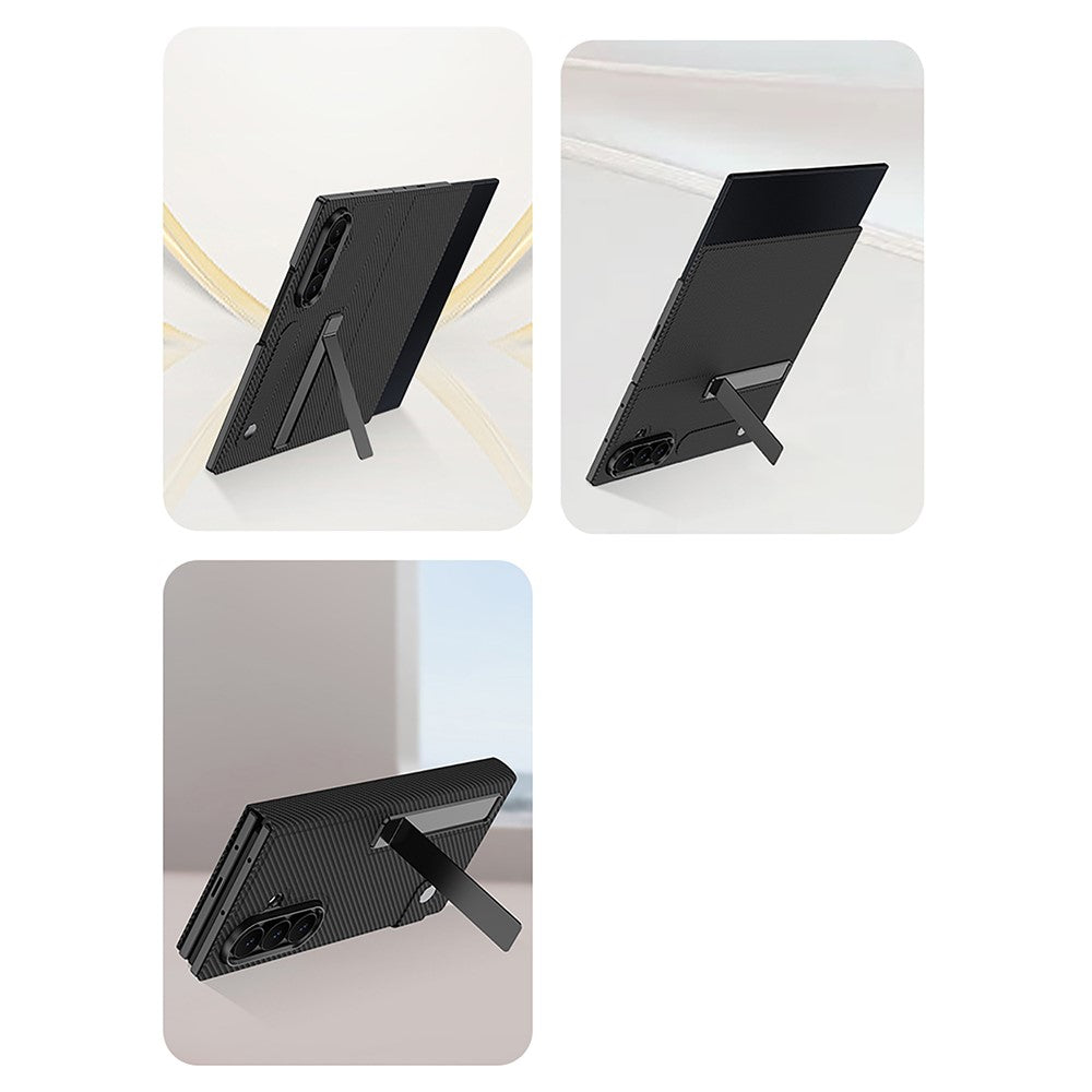 GKK for Samsung Galaxy Z TriFold 5G Wallet Case Rotating Stand Flip Leather Cover with Front Screen Protector