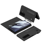 GKK for Samsung Galaxy Z TriFold 5G Wallet Case Rotating Stand Flip Leather Cover with Front Screen Protector