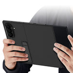 GKK for Samsung Galaxy Z TriFold 5G Wallet Case Rotating Stand Flip Leather Cover with Front Screen Protector