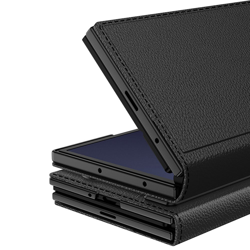 GKK for Samsung Galaxy Z TriFold 5G Wallet Case Rotating Stand Flip Leather Cover with Front Screen Protector